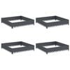 vidaXL Bordure de Pelouse 4 pc 100 x 100 x 20 cm Acier Anthracite
