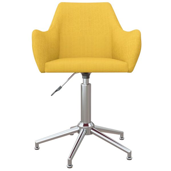 vidaXL Chaises pivotantes &agrave; manger lot de 6 jaune tissu