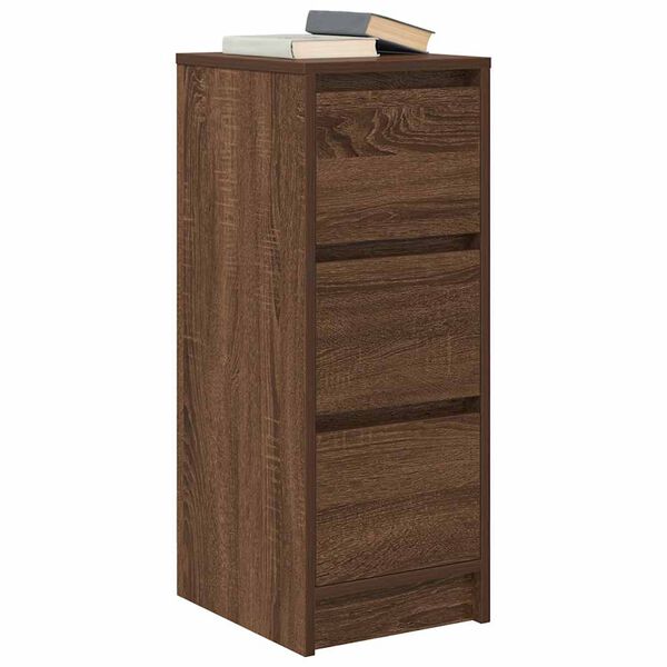 vidaXL Buffet chêne marron 29,5x34x76 cm bois d'ingénierie
