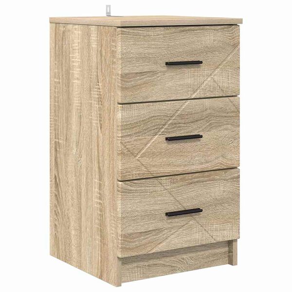 vidaXL Cabinet de chevet avec tiroir Ch&ecirc;ne sonoma 38 x 38 x 66 cm