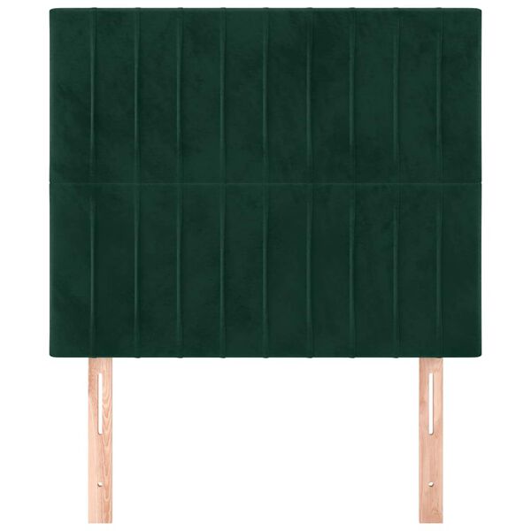 vidaXL T&ecirc;te de lit Vert fonc&eacute; 80x5x118/128 cm Velours