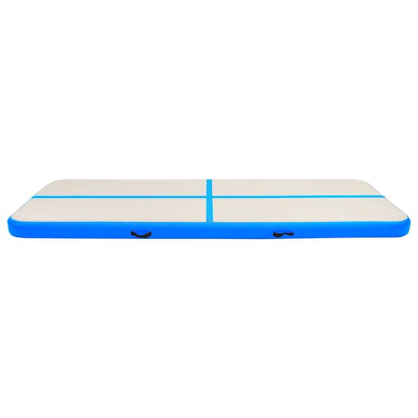 vidaXL Tapis gonflable de gymnastique avec pompe 400x100x20cm PVC Bleu