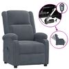 vidaXL Fauteuil inclinable &eacute;lectrique Gris fonc&eacute; Velours