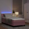 vidaXL Lit &agrave; ressort LED avec matelas Rose 80 x 200 cm Velours