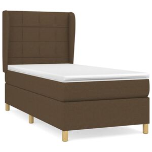 vidaXL Sommier &agrave; lattes de lit avec matelas Marron fonc&eacute; 80x200 cm