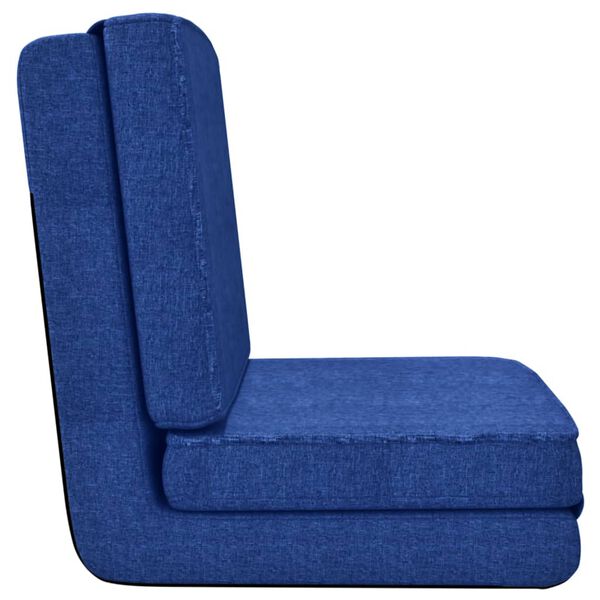 vidaXL Chaise pliable de sol Bleu Tissu