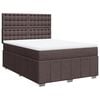 vidaXL Sommier &agrave; lattes de lit avec matelas Marron fonc&eacute; 140x200 cm