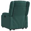vidaXL Fauteuil inclinable de massage électrique Vert foncé Tissu