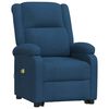 vidaXL Fauteuil de massage Bleu Tissu