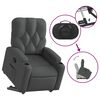 vidaXL Fauteuil inclinable Gris fonc&eacute; Tissu