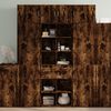 vidaXL Armoire de rangement chêne fumé 70x42,5x225cm bois d'ingénierie