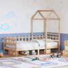 vidaXL Lit de jour avec toit sans matelas 80x200 cm bois massif