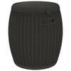 vidaXL Bo&icirc;te de rangement de jardin 4 en 1 noir polypropyl&egrave;ne