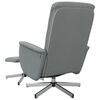 vidaXL Fauteuil inclinable de massage et repose-pied gris clair tissu