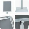 vidaXL Stand de Poster sur Pied Argent&eacute; 32,5 x 27 x 126 cm