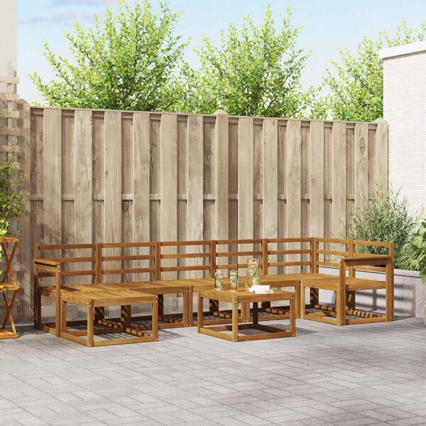 vidaXL Ensemble de canap&eacute;s d'ext&eacute;rieur 8 pcs Naturel