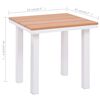 vidaXL Chaise longue lot de 2 table Aluminium et WPC Blanc et marron