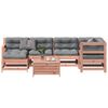 vidaXL Salon de jardin 7 pcs avec coussins bois massif douglas
