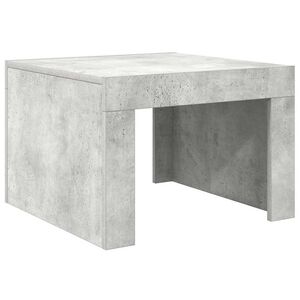 vidaXL Table basse gris b&eacute;ton 50x50x35 cm bois d'ing&eacute;nierie