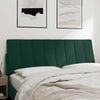 vidaXL Coussin de t&ecirc;te de lit Hanko vert fonc&eacute; 140 cm velours