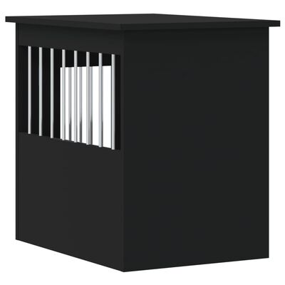vidaXL Meuble de cage pour chiens noir 45x62x59 cm bois d'ingénierie