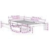 vidaXL Cadre de lit avec tiroirs sans matelas blanc 75x190 cm