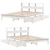 vidaXL Lit biblioth&egrave;que sans matelas blanc 140x200 cm bois pin massif