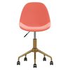 vidaXL Chaises &agrave; manger pivotantes lot de 4 Rose Velours