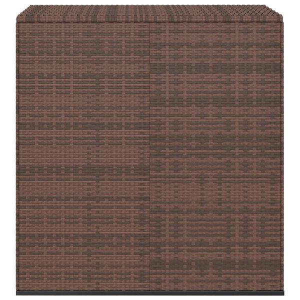 vidaXL Bo&icirc;te &agrave; coussins de jardin R&eacute;sine tress&eacute;e 100x49x103,5cm Marron