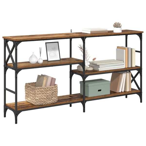 vidaXL Table console Bois ancien 150 x 29 x 76,5 cm Bois d'ing&eacute;nierie