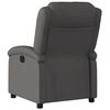 vidaXL Fauteuil inclinable gris cuir véritable