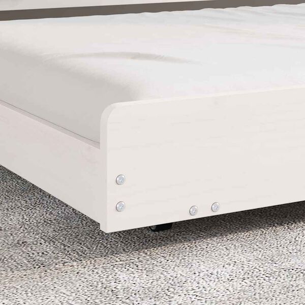 vidaXL Cadre de lit Blanc 90 x 200 cm Bois de pin massif