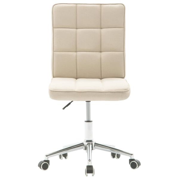 vidaXL Chaises &agrave; manger lot de 2 cr&egrave;me tissu