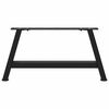 vidaXL Pieds de table basse en forme de A, 2 pi&egrave;ces, noir, 70 x (30-31) cm, acier