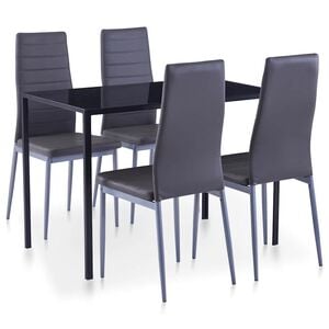 vidaXL Mobilier de salle &agrave; manger 5 pcs Gris