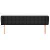 vidaXL T&ecirc;te de lit avec oreilles Noir 203x23x78/88 cm Similicuir