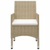 vidaXL Ensemble &agrave; manger de jardin 11 pcs Beige