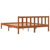 vidaXL Cadre de lit sans matelas cire marron 150x200cm bois pin massif