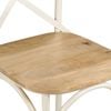vidaXL Chaises à dossier croisé lot de 4 blanc bois de manguier massif