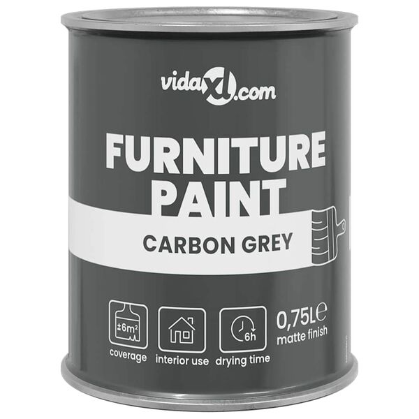vidaXL Peinture pour meubles Gris 10 x 10 x 12,2 cm Impression murale