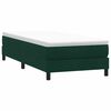 vidaXL Sommier &agrave; lattes de lit et matelas vert fonc&eacute; 90x220 cm velours