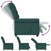 vidaXL Fauteuil inclinable Vert fonc&eacute; Tissu