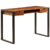 vidaXL Bureau 110x55x78 cm Bois solide de Sesham Acier