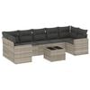vidaXL Salon de jardin 8 pcs avec coussins gris clair r&eacute;sine tress&eacute;e