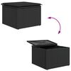 vidaXL Ensemble de canap&eacute; de jardin avec stockage 7 pcs Noir polyrotin