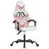 vidaXL Chaise de jeu Blanc et rose Similicuir