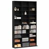 vidaXL Meuble CD Ch&ecirc;ne noir 101 x 23 x 177,5 cm Bois d'ing&eacute;nierie