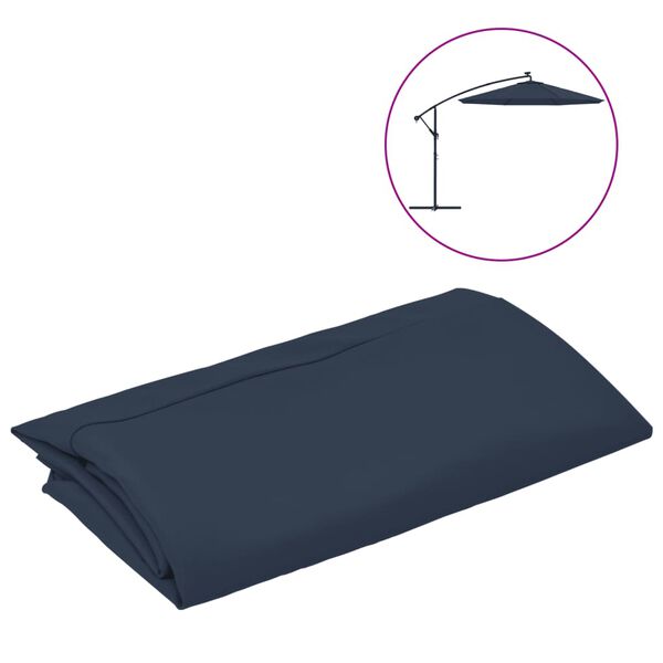 vidaXL Tissu de remplacement pour parasol d&eacute;port&eacute; Bleu 350 cm