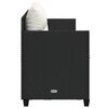 vidaXL Chaise longue avec coussins noir r&eacute;sine tress&eacute;e