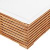 vidaXL Canap&eacute; central de jardin avec coussin cr&egrave;me Bois de teck solide